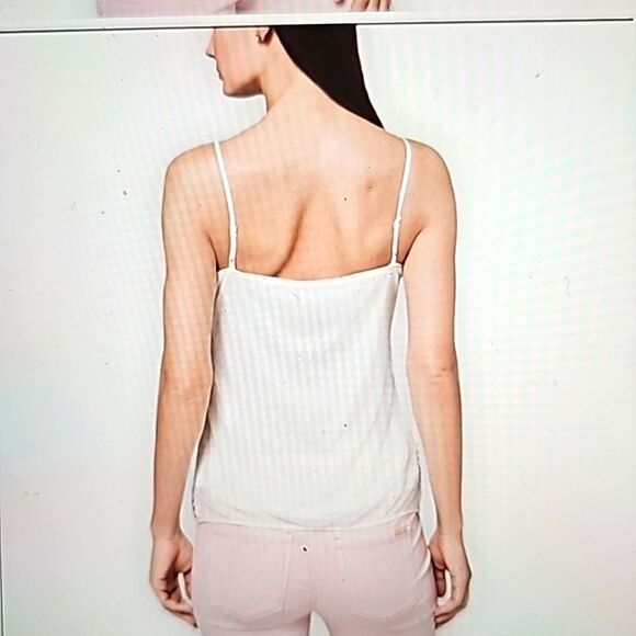 WHBM size M black and white sequin top - Picture 2 of 7